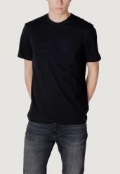 Koszulka crop top Mężczyzna EA7. Czarne t-shirty sportowe męskie EA7, m, z bawełny, bez ramiączek, na fitness i siłownię. Za 219.99 zł.