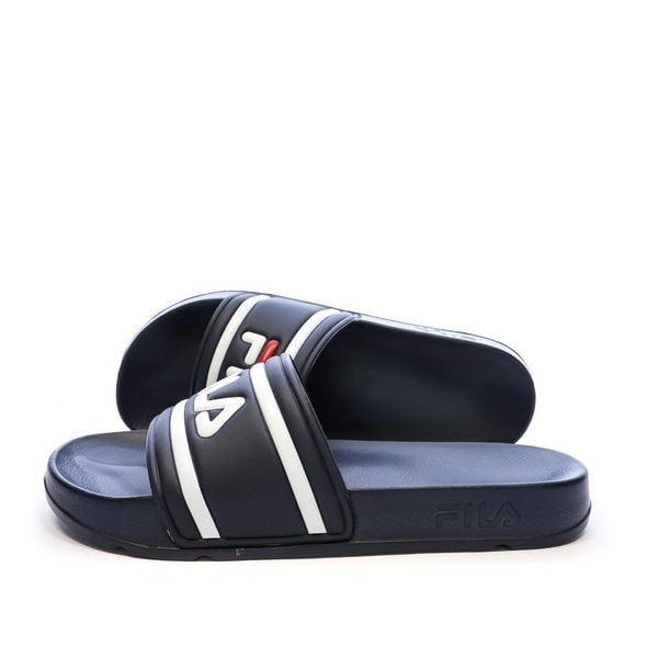 Klapki Fila Model Morro Bay Kolor Niebieski. Niebieskie klapki i japonki męskie Fila, z materiału. Za 89.00 zł.