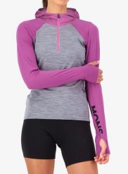 Bluza damska Mons Royale Bella Merino Long Sleeve Hood. Fioletowe bluzy z kapturem damskie Mons Royale, s, z elastanu. Za 494.99 zł.