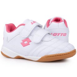 Buty młodzieżowe sportowe Lotto Pacer. Biała buty sportowe na co dzień męskie Lotto, z materiału, bez zapięcia, do piłki nożnej. Za 64.00 zł.