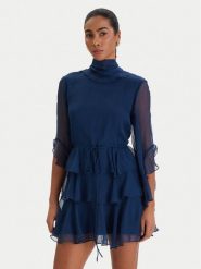 Bardot Sukienka koktajlowa Norah 60273DB Granatowy Slim Fit. Niebieskie sukienki damskie BARDOT, bez wzorów, z syntetyku, wizytowe, bez kołnierzyka, bez ramiączek. Za 639.99 zł.