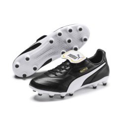 Buty piłkarskie KING Top PUMA. Białe buty wizytowe męskie Puma, ze skóry, bez zapięcia. Za 518.30 zł.