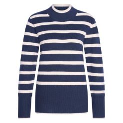 Sweter damski HV Society Gabriella. Niebieskie swetry klasyczne damskie HV SOCIETY, z dzianiny, bez kołnierzyka. Za 416.50 zł.