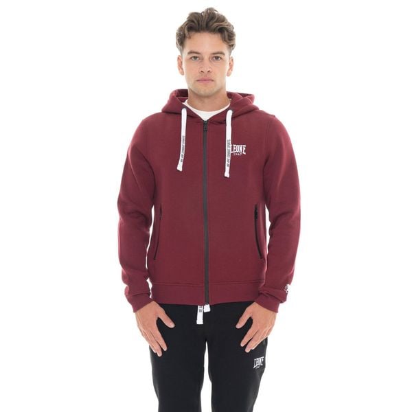 Bluza Herren Winter-Kapuzens z logo Reißverschluss, mała Leone 1947 Logo. Czerwone bluzy bez kaptura męskie LEONE 1947 APPAREL, bez wzorów, z bawełny, sportowe, bez kołnierzyka, bez ramiączek. W wyprzedaży za 206.29 zł.