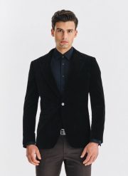 PAKO LORENTE - Czarna bawełniana marynarka męska. Czarne marynarki męskie Pako Lorente, bez wzorów, z bawełny. Za 799.99 zł.