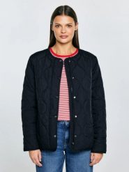 Kurtka damska z ozdobnym pikowaniem przejściowa czarna Charla 906. Czarne kurtki damskie Big Star, l, bez wzorów, z poliamidu, bez kaptura. Za 329.99 zł.