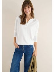 Cecil Koszulka w kolorze białym rozmiar: S. Białe t-shirty damskie Cecil, s, bez wzorów, z bawełny, bez kołnierzyka. Za 73.93 zł.