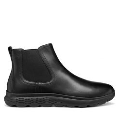 Sztyblety Geox. Czarne sztyblety męskie Geox, bez zapięcia. Za 479.99 zł.