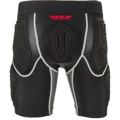 Szorty kompresyjne Fly Racing Barricade. Czarne szorty męskie FLY RACING, bez kołnierzyka. Za 262.00 zł.