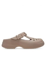 Crocs Klapki Classic Mary Jane Clog 210581 Brązowy. Brązowe klapki damskie Crocs, bez wzorów, z tworzywa sztucznego, bez obcasa. Za 269.99 zł.