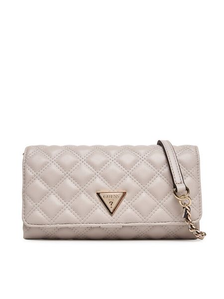 Guess Torebka Giully II Mini HWQG96 73750 Beżowy. Brązowe torebki klasyczne damskie Guess, z aplikacjami, ze skóry, bez dodatków. Za 229.99 zł.