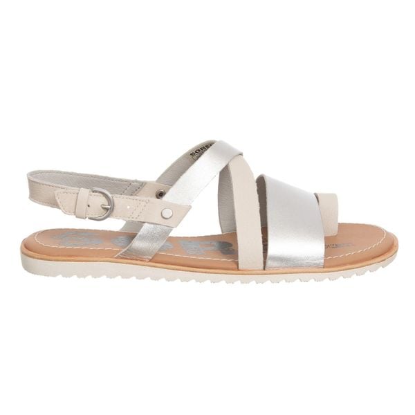Sorel casual sandały ze skóry naturalnej srebrne, z klamrą. Brązowe sandały damskie Sorel, z materiału, bez zapięcia. Za 346.99 zł.