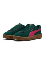 Damskie zamszowe buty sportowe Puma Club Klassika. Zielone buty sportowe na co dzień damskie Puma, bez wzorów, z gumy. Za 264.80 zł.