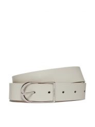 Calvin Klein Pasek Damski Centre Bridge Buckle Belt 3.0 K60K611920 Biały. Białe paski damskie CALVIN KLEIN, bez wzorów, ze skóry. Za 239.99 zł.