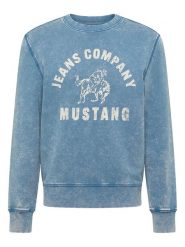 Mustang Bluza "Clio" w kolorze niebieskim rozmiar: XXL. Niebieskie bluzy bez kaptura męskie Mustang, xxl, z bawełny. Za 184.45 zł.