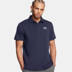 Koszulka polo męska Under Armour UA Icon. Niebieskie koszulki polo męskie Under Armour, l, bez wzorów, bez ramiączek. Za 199.99 zł.