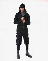 La Haine Inside Us Sweter Full Zip | LM244 | Mężczyzna | Czarny. Czarne swetry męskie La Haine Inside Us, l, bez wzorów, z bawełny, bez kołnierzyka. W wyprzedaży za 599.00 zł.