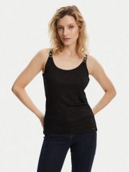 Morgan Top 251-DIDOA Czarny Slim Fit. Czarne topy damskie Morgan, m, bez wzorów, z wiskozy, bez kołnierzyka. Za 79.99 zł.