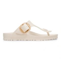 Birkenstock Gizeh Big Buckle EVA Eggshell Japonki damskie. Białe klapki damskie Birkenstock, bez wzorów, bez obcasa. Za 239.99 zł.