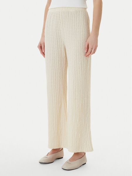 ONLY Spodnie materiałowe Ella 15368471 Beżowy Wide Leg. Brązowe spodnie materiałowe damskie Only, bez wzorów, z materiału. Za 129.99 zł.