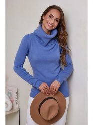 Soft Cashmere Golf w kolorze niebieskim rozmiar: 38/40. Niebieskie golfy damskie Soft Cashmere, bez wzorów, z kaszmiru, bez ramiączek. Za 96.60 zł.