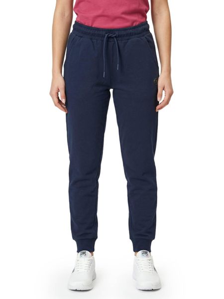 Spodnie dresowe damskie Leone 1947 Apparel z logo. Niebieskie spodnie sportowe damskie LEONE 1947 APPAREL, xl, z dresówki, na fitness i siłownię. Za 265.23 zł.