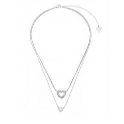 Naszyjnik Guess. Szare naszyjniki damskie Guess, srebrne. Za 329.99 zł.