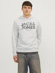 Jack & Jones Bluza "James" w kolorze jasnoszarym rozmiar: L. Szare bluzy z kapturem męskie Jack & Jones, l. Za 79.03 zł.