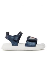 Tommy Hilfiger Sandały Strass Heart Velcro Sandal T1A2-32752-1367 S Granatowy. Niebieskie sandały dziewczęce Tommy Hilfiger, ze skóry, bez zapięcia. Za 199.99 zł.
