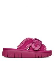 Roxy Klapki HY62277-3 Różowy. Czerwone klapki damskie Roxy, bez wzorów, z materiału, bez obcasa. Za 179.99 zł.