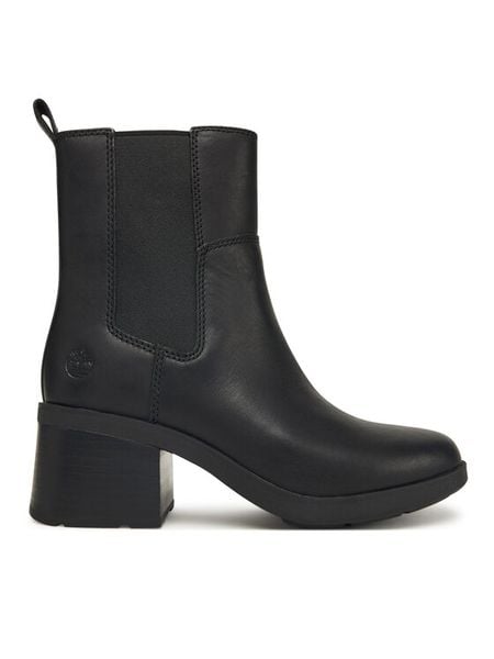 Timberland Botki Bellevaux TB0A424XW021 Czarny. Czarne botki damskie Timberland, ze skóry, bez obcasa, na słupku, bez zapięcia. Za 589.99 zł.