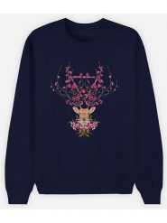 WOOOP Bluza "Spring Deer" w kolorze granatowym rozmiar: S. Niebieskie bluzy bez kaptura damskie Wooop, s. Za 96.60 zł.