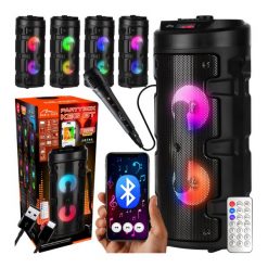 GŁOŚNIK KARAOKE Media-Tech Bluetooth 40W RMS LED podstawka pasek. Paski męskie MEDIA-TECH, bez wzorów, biznesowe. Za 123.99 zł.