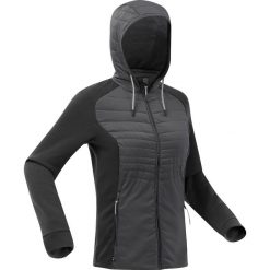 Bluza turystyczna damska Quechua NH500 Hybrid. Czarne bluzy z kapturem damskie QUECHUA, m, z tkaniny. Za 169.99 zł.