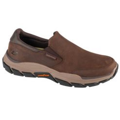 Buty do chodzenia męskie, Respected - Calum. Brązowe buty sportowe na co dzień męskie Skechers, bez zapięcia, trekkingowe. Za 359.99 zł.