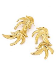 MOODE Kolczyki-wkrętki "Emiliana" rozmiar: onesize. Żółte kolczyki damskie MOODE, ze stali. Za 43.99 zł.