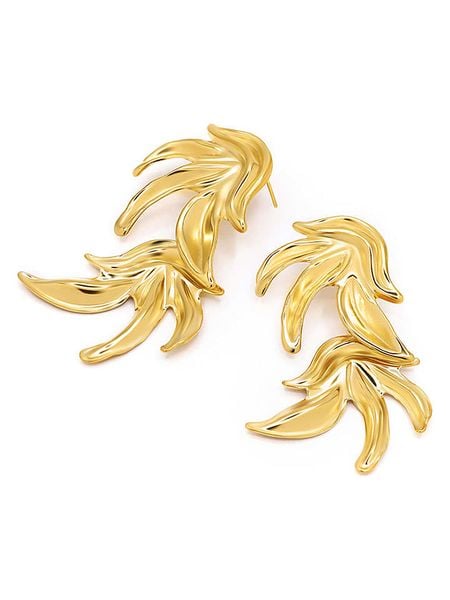 MOODE Kolczyki-wkrętki "Emiliana" rozmiar: onesize. Żółte kolczyki damskie MOODE, ze stali. Za 43.99 zł.