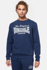 Klasyczna bluza z okrągłym dekoltem Lonsdale Burghead. Niebieskie bluzy bez kaptura męskie Lonsdale, xl, z materiału. Za 211.50 zł.
