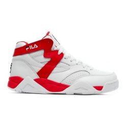 Buty Fila M-Squad Mid M FFM0212.13041 białe. Białe buty sportowe na co dzień męskie z materiału, bez zapięcia. Za 666.64 zł.