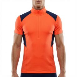 Koszulka Loop do biegania fluorescencyjna pomarańczowo-niebieska. Brązowe t-shirty damskie Legea, s, z bawełny, bez ramiączek, do biegania. Za 96.00 zł.