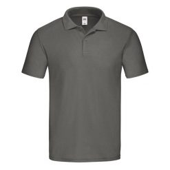 Męska Oryginalna Koszulka Polo. Szare koszulki polo męskie Fruit of the Loom, m, bez wzorów, bez ramiączek. Za 46.99 zł.