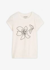 T-shirt z mieszanki bawełny. Białe t-shirty damskie bonprix, bez wzorów, z bawełny, bez kołnierzyka. Za 59.99 zł.