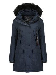 Geographical Norway Parka "Corta" w kolorze granatowym rozmiar: XL. Niebieskie parki damskie Geographical Norway, xl, bez wzorów. Za 368.96 zł.
