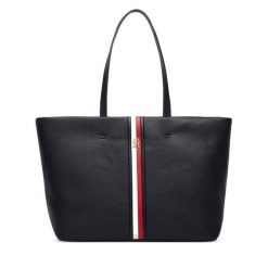 Torebka Tommy Hilfiger. Niebieskie torebki klasyczne damskie Tommy Hilfiger, bez wzorów, bez dodatków. Za 569.99 zł.