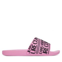 Klapki Versace Jeans Couture. Czerwone klapki i japonki męskie Versace Jeans Couture, z jeansu. Za 329.99 zł.