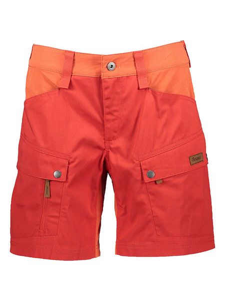 Bergans Szorty funkcyjne "Favor" w kolorze czerwono-pomarańczowym rozmiar: 46. Czerwone spodenki sportowe damskie Bergans, z bawełny, outdoorowe. Za 196.24 zł.