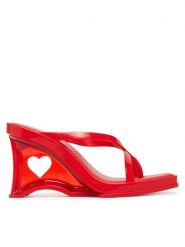 Melissa Japonki Melissa Glass Heel Ad 35801 Czerwony. Czerwone klapki damskie Melissa, bez wzorów, z tworzywa sztucznego, bez obcasa. Za 519.99 zł.