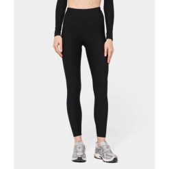 Legginsy Carpatree prążkowane z kieszenią Onyx Flow czarne. Czarne legginsy sportowe damskie Carpatree, l, bez wzorów, prążkowane, na fitness i siłownię. W wyprzedaży za 149.99 zł.
