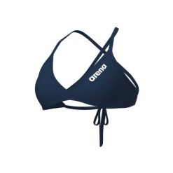 Damski top do kostiumu kąpielowego Arena Team Solid. Niebieskie bikini damskie Arena, bez wzorów. Za 149.50 zł.