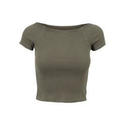 Koszulka damska Urban Classic Off. Zielone t-shirty damskie Urban Classics, bez wzorów, bez kołnierzyka. W wyprzedaży za 39.00 zł.